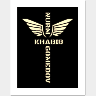 Khabib text Posters and Art